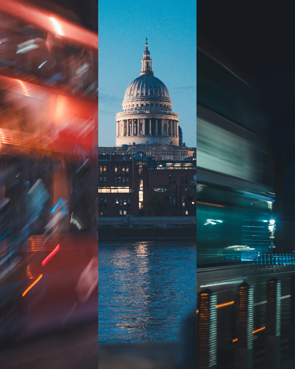Collage de Londres: San Pablo y el Támesis