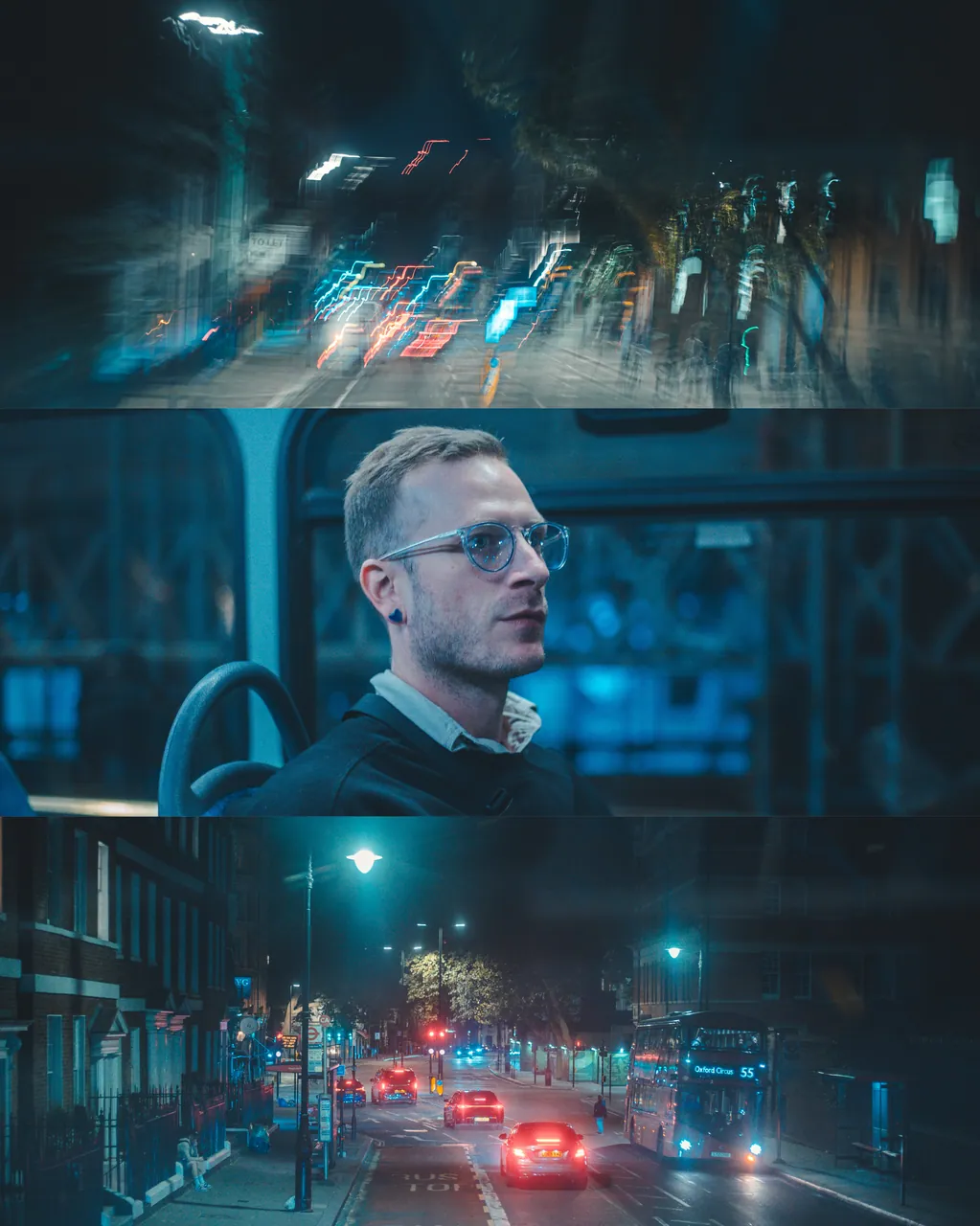 Collage de Londres de noche