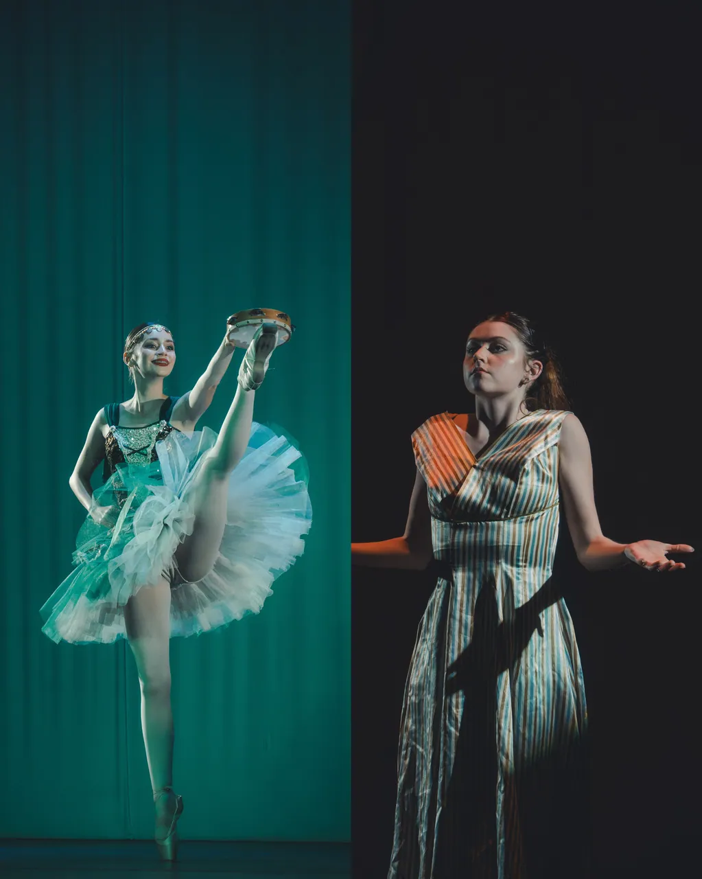 Bailarina en tutú y bailarina en escena, Festival de Ballet San José